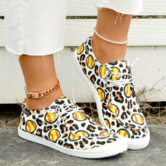 Women's Versatile Leopard Sports Sneakers Lightweight Casual Shoes