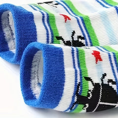 6pairs Baby Boys Cartoon Anti slip Socks For Toddlers Children