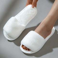 Plush Furry Fur Slippers Cozy Slip-On Lightweight Comfortable Slippers