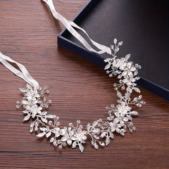 Crystal Rhinestone Leaf Wedding Headband Hair Accessories For Women