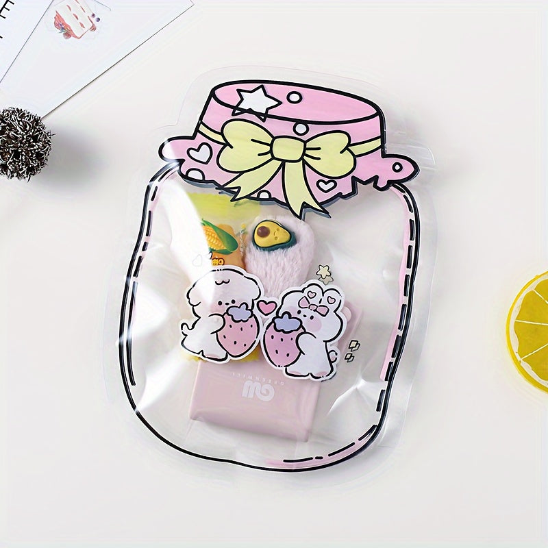 10pcs Self Sealing Snack Bags Small Jewelry Biscuit Candy Bags 14 Silk