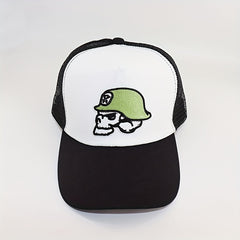 Skull Patch Baseball Cap Men Quick Drying Snapback Mesh Back Hat