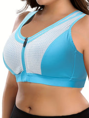 Colorblock High Impact Racer Back Sports Bra