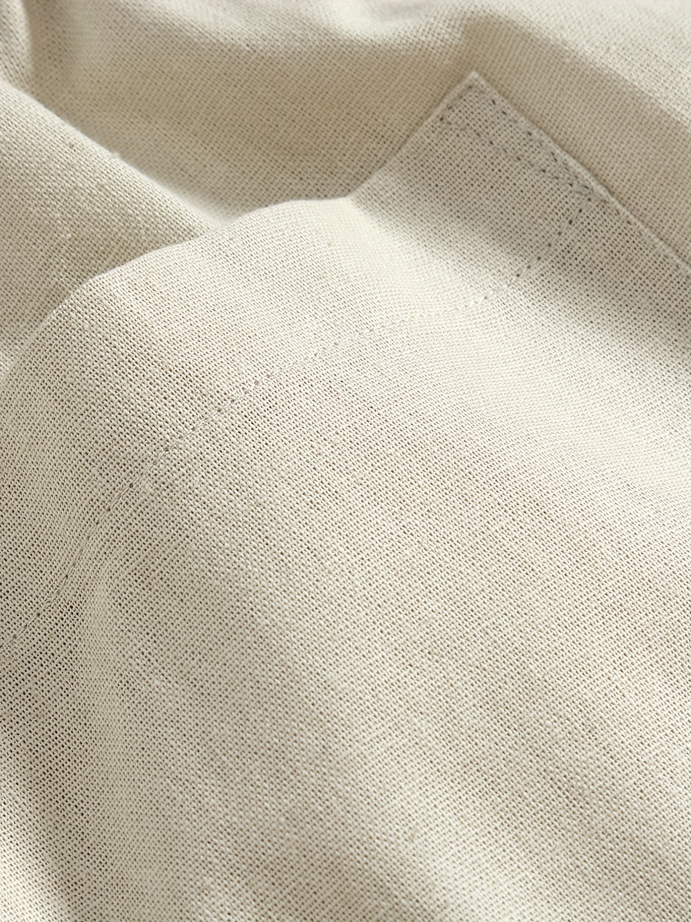 Men's Drawstring Linen Trousers, Casual Solid Cotton Pants