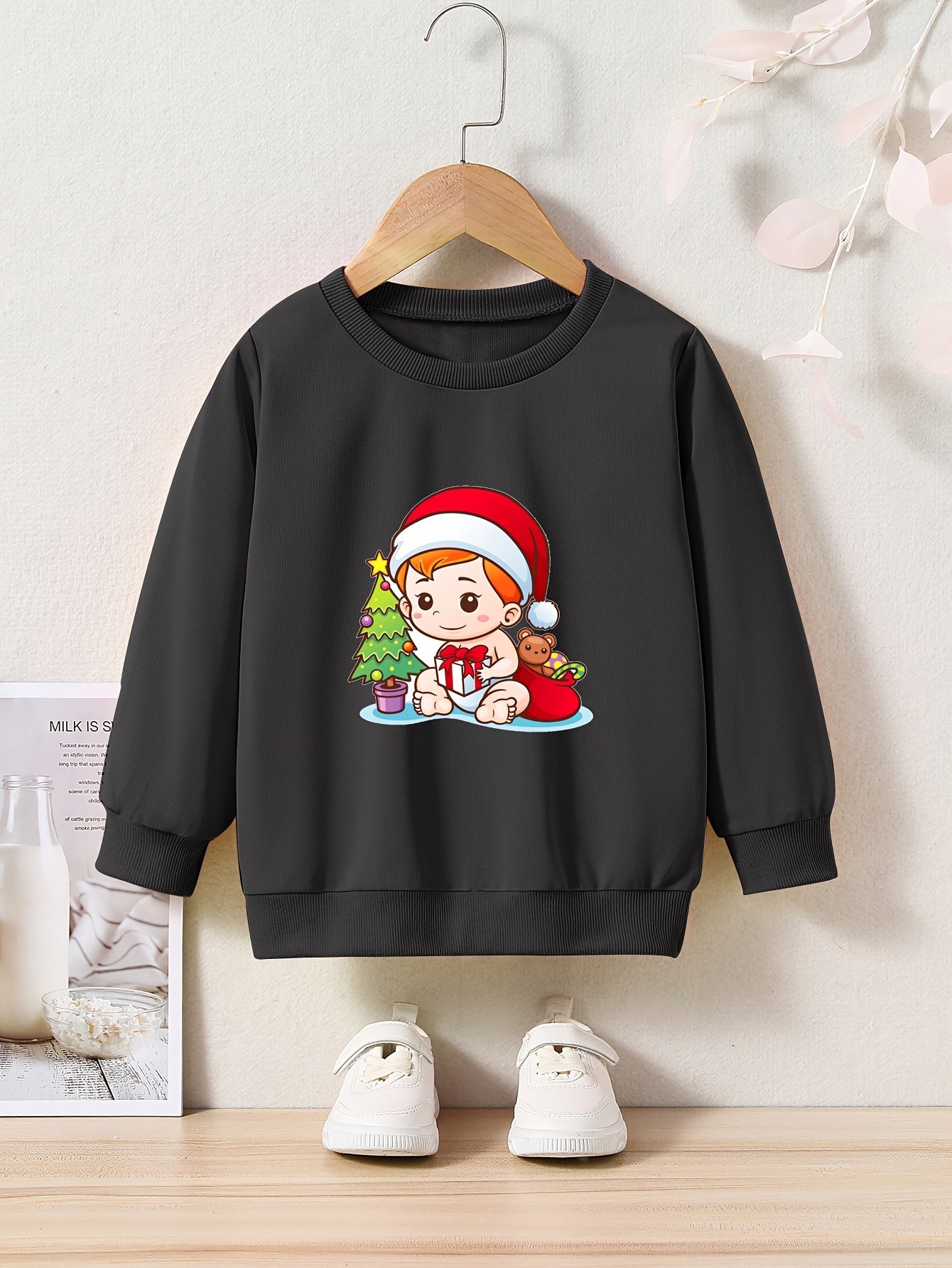 OERYUI Christmas Baby Graphic Sweatshirt Comfy Pullover Kids Clothes Gift