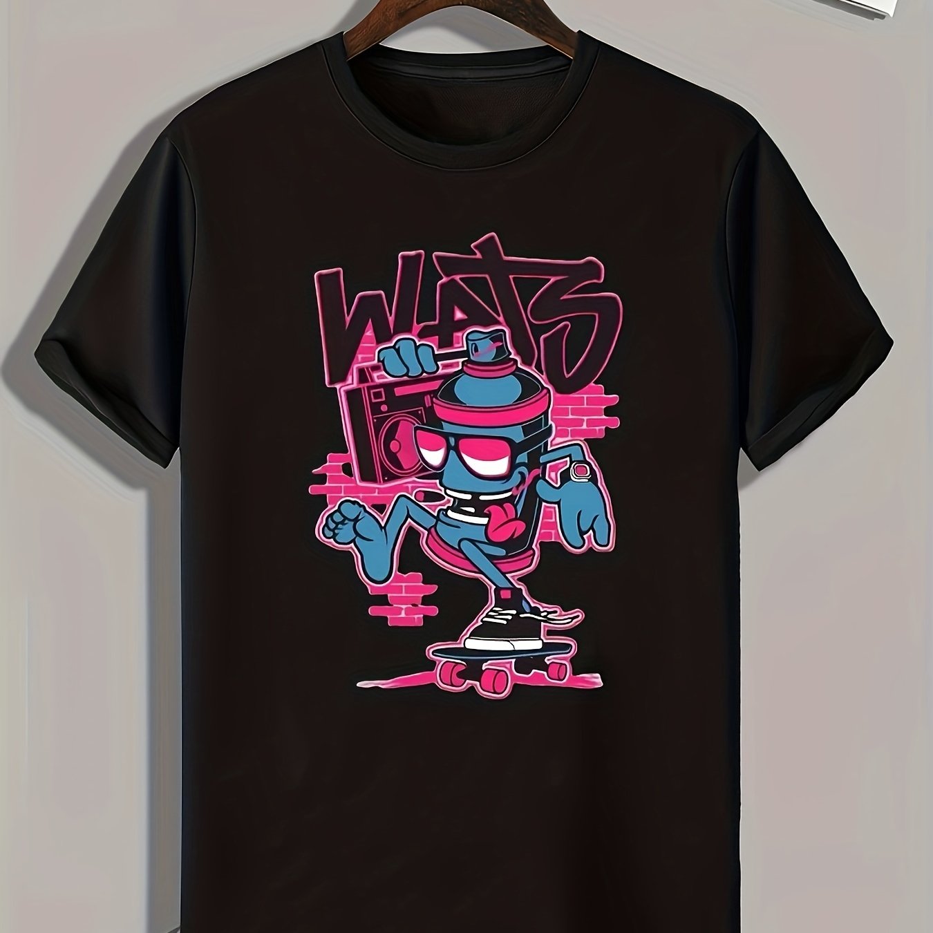 Skateboarding Print Men's Graphic T-shirt for Summer