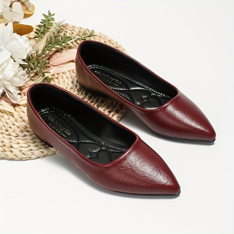 Women's Pointed Toe Flats Soft Sole Work Shoes