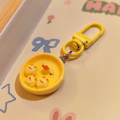 4pcs Breakfast Keychain Pendant Creative Decoration For Car Keys