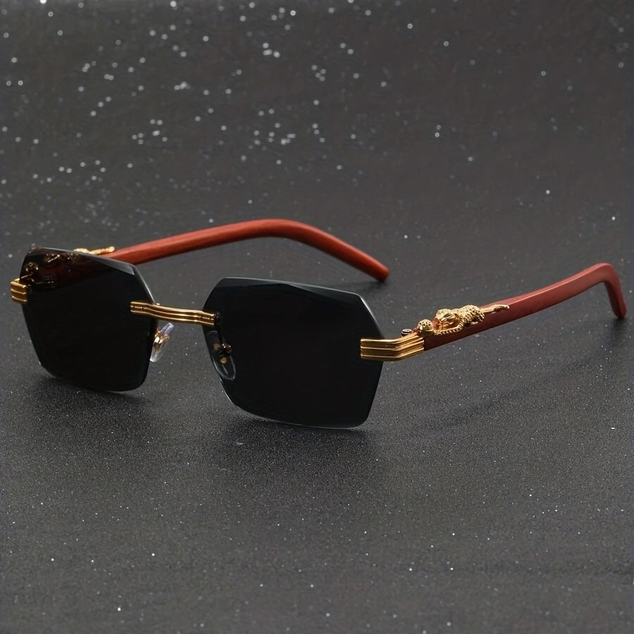 European Style Sunglasses with Marine Lens and Leopard Design