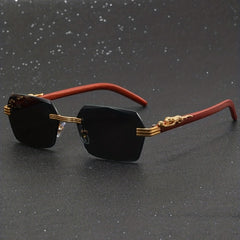 European Style Sunglasses with Marine Lens and Leopard Design