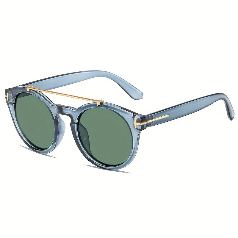 Men's T-shaped Double Beam Metal Sunglasses