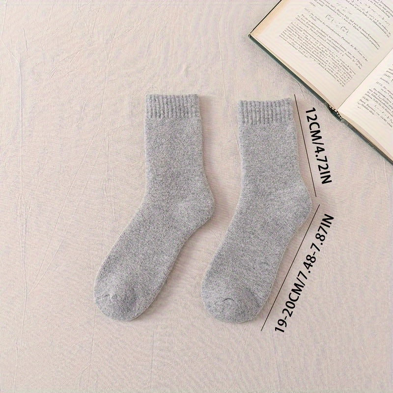 3 Pairs Men's Winter Thick Warm Mid-calf Socks