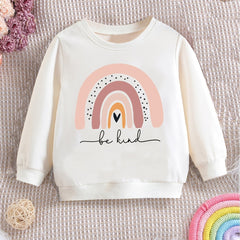 Girls Rainbow be Kind Print Sweatshirt