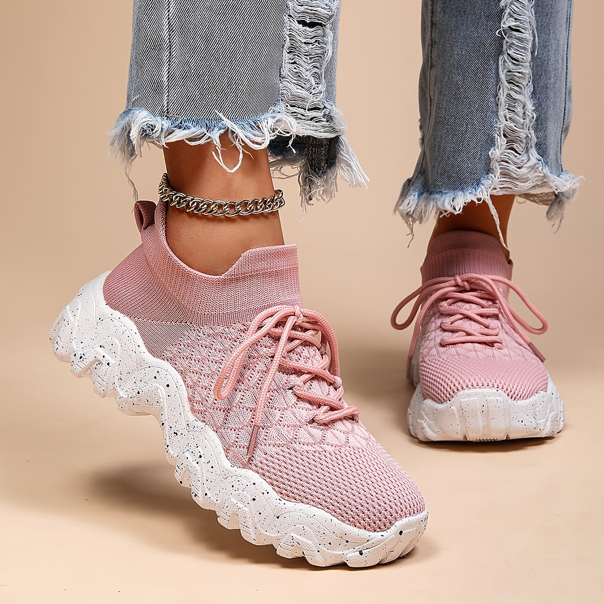 Women's Platform Sock Sneakers Lightweight & Breathable Running Shoes