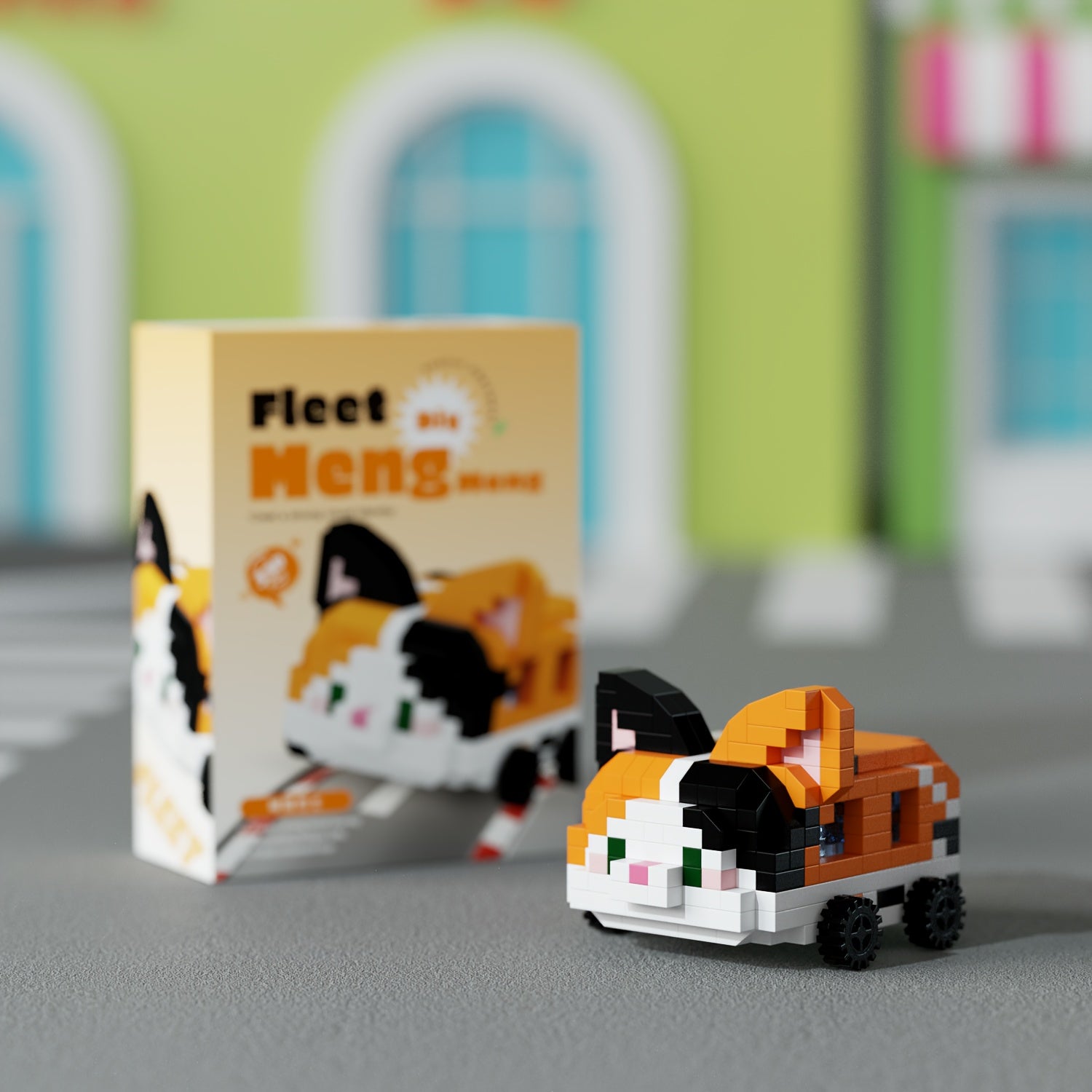 Cartoon Car Blocks Desktop Decoration Holiday Gift