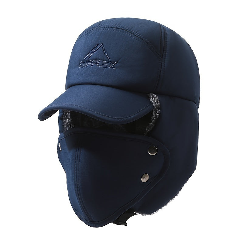 Winter Warm Hat with Mask, Plus Velvet Thickened, Ear Protection