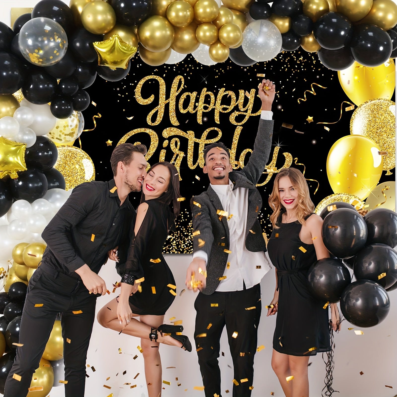 120pcs Golden Balloon Garland Kit for Party Decoration Supplies
