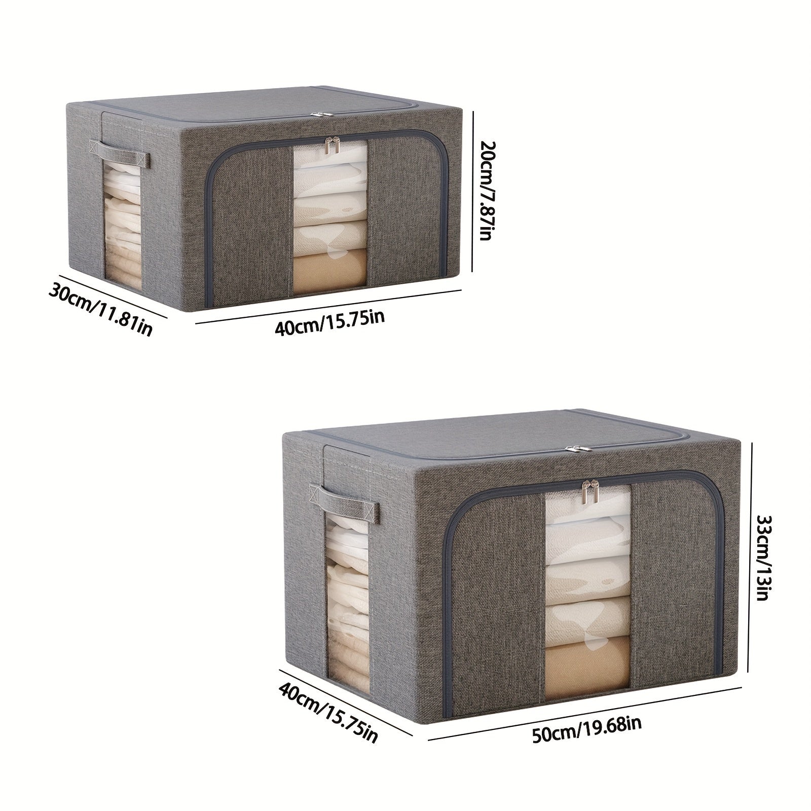 Large Capacity Storage Bag with Handles Portable Folding Clothes Storage Box