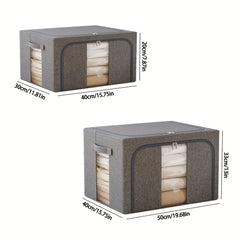 Large Capacity Storage Box With Handles & Visible Window Reusable Box
