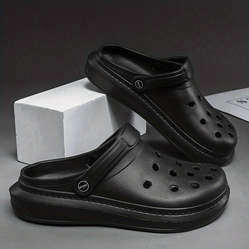 Men's Closed Toe Slip On Platform Clogs