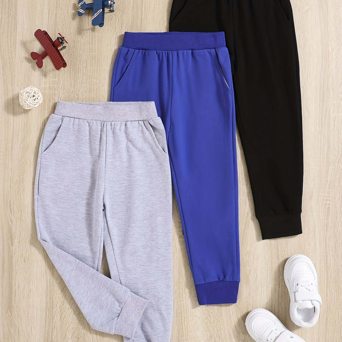 Boys Active Sweatpants Quick Drying Jogger Sports Pants Grey
