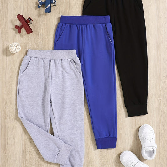 Boys Active Sweatpants Quick Drying Jogger Sports Pants Grey