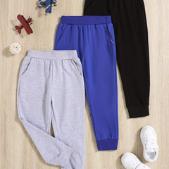 Boys Active Sweatpants Quick Drying Jogger Sports Pants Grey