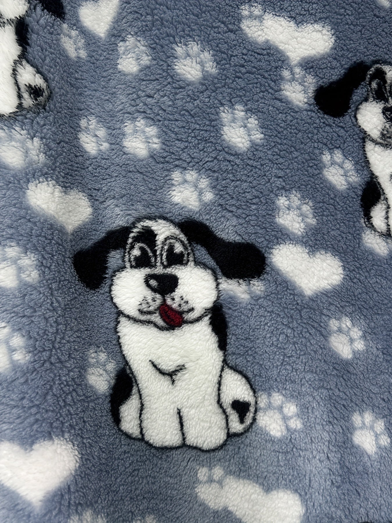 Puppy Print Flannel Hooded Nightgown