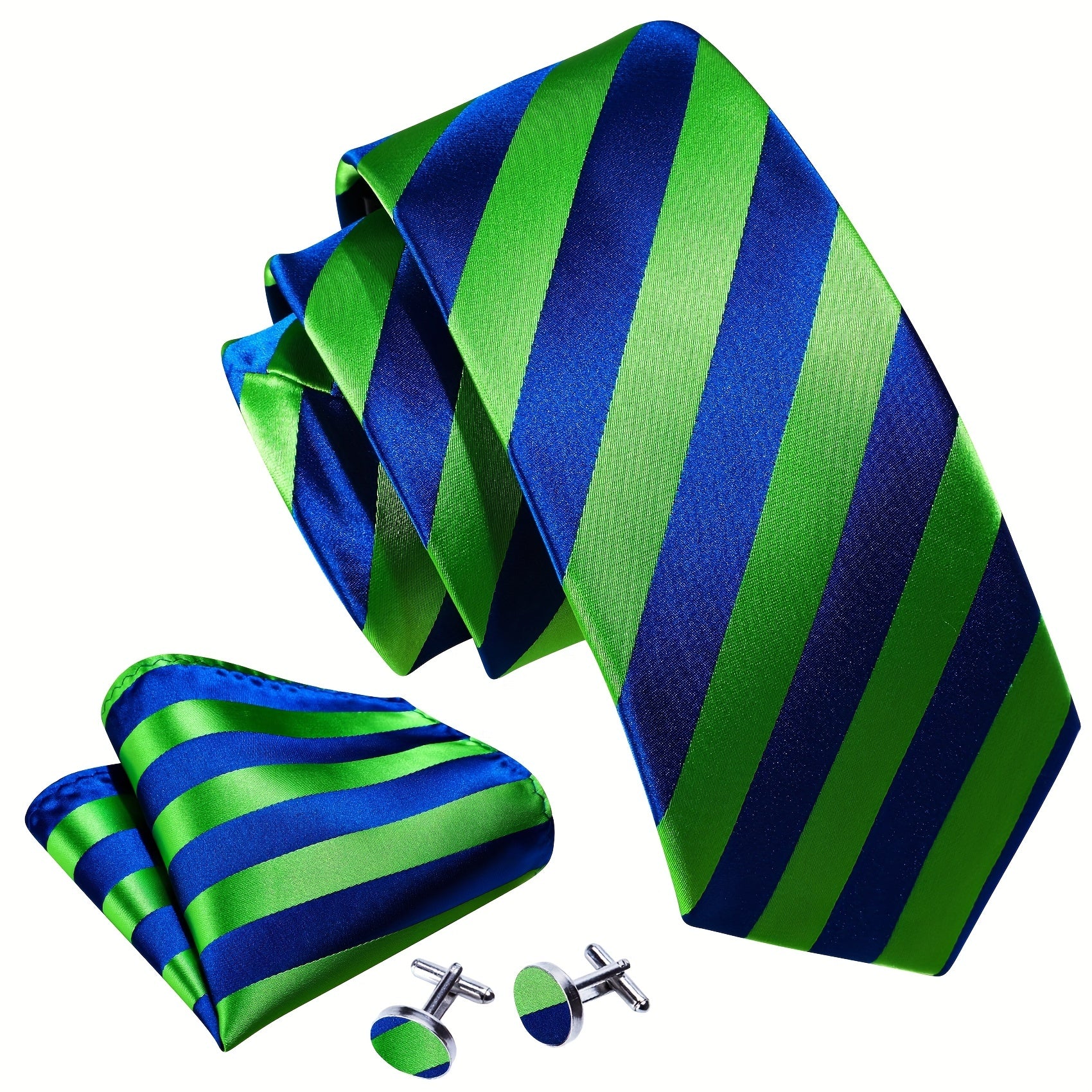 Barry Wang Wide Striped Tie Set for Evening Performances