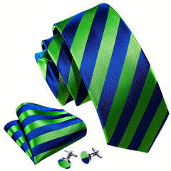 Barry Wang Wide Striped Tie Set for Evening Performances