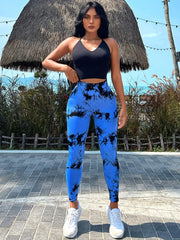 Tie Dye Yoga Pants High Waist Butt Lifting Slimming Leggings