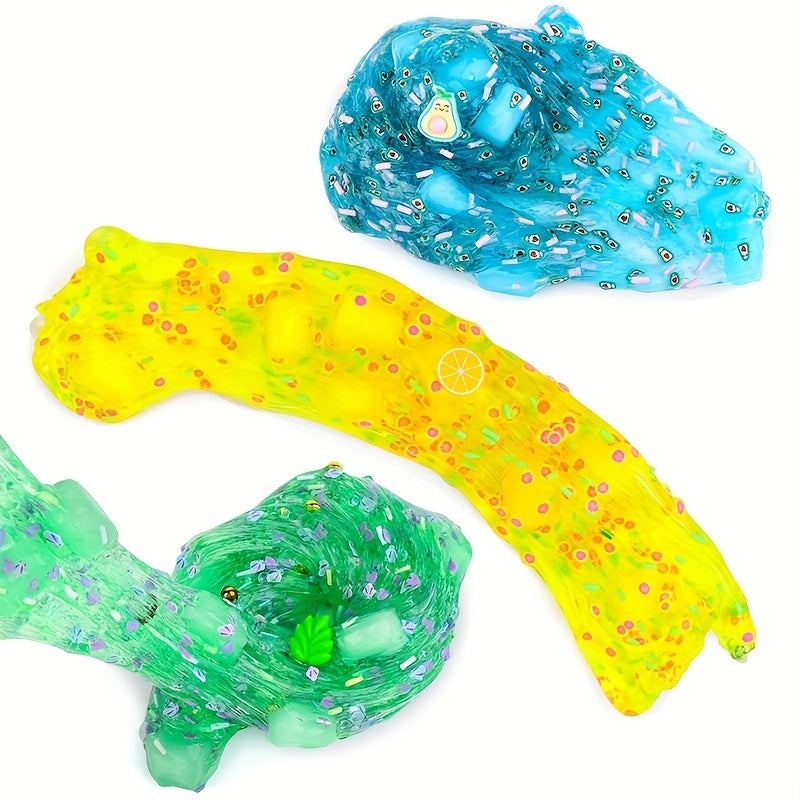 180ml Jelly Cube Slime Kit Girls DIY Sensory Stress Relief Clear Slime