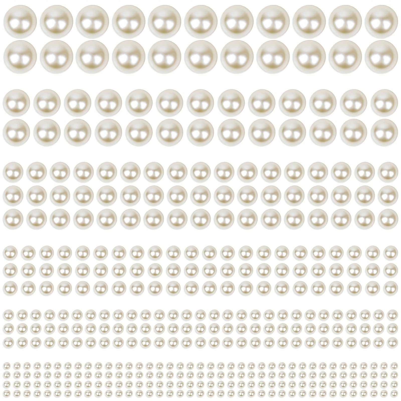 3090pcs Pearl Sticker Gems for Hair Face Makeup Nails Crafts