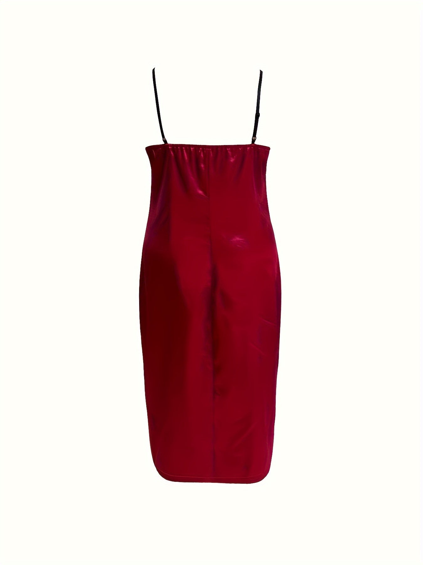 Sexy Lace Trim Satin Cami Sleep Dress