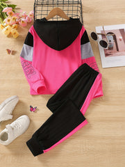 Girls Butterfly Hoodie & Pants Set Casual Outfits Kids Clothing