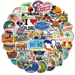 50pcs Florida Graffiti Stickers for Water Bottles Laptop Phone Skateboard