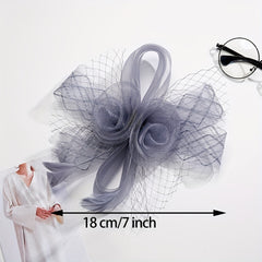 Mesh Flower Head Piece Bridal Fascinator Headpiece