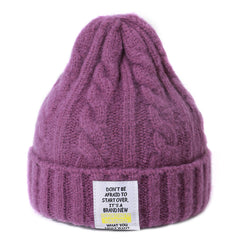 Cozy Woolen Twist Knit Hat