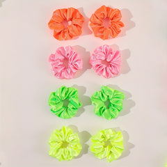 8pcs Colorful Scrunchies Hair Tie Elastic Hair Rope Ponytail Holder