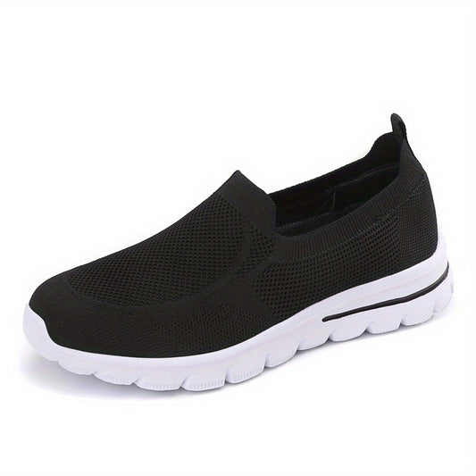 Women's Knitted Flat Shoes Soft Sole Slip On Sock Sneakers