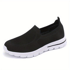 Women's Knitted Flat Shoes Soft Sole Slip On Sock Sneakers