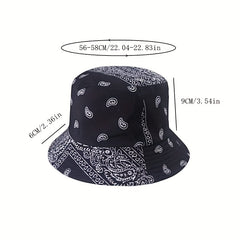 Cashew Nut Print Fisherman Hat Street Sun Hat Basin Hat