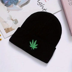 Knitted Leaves & Thorns Unisex Beanie Hat