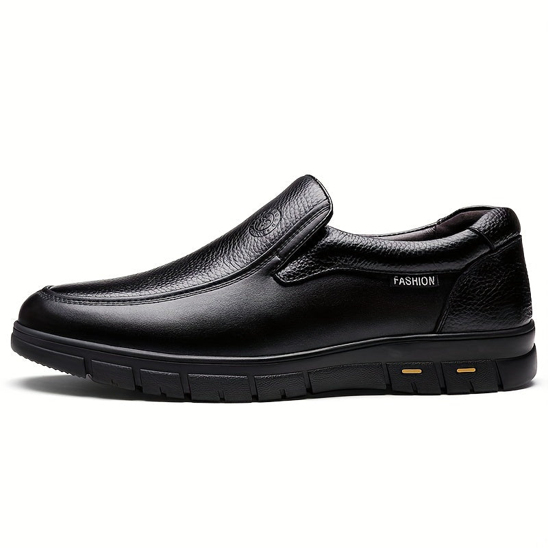 Men's Leather Loafer Shoes Padded Collar Non Slip Slip On Shoes Spring Summer