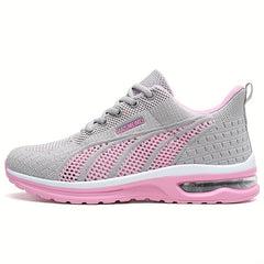 Women's Breathable Mesh Sneakers Comfortable Low Top Lace Up Shoes