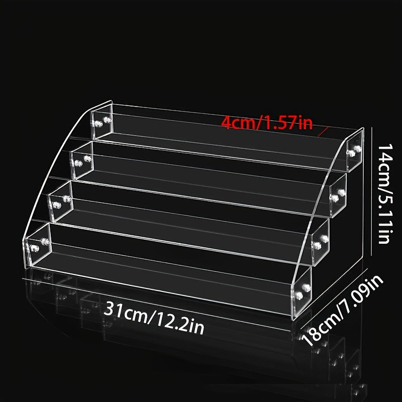 Makeup Storage Rack Transparent Acrylic Organizer for Cosmetics and Nail Polish