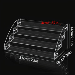 Makeup Storage Rack Transparent Acrylic Organizer for Cosmetics and Nail Polish