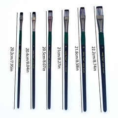 6pcs Flat Acrylic Paint Brushes Set for Artists