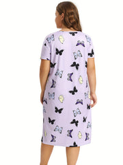 Butterfly Print Casual Nightdress