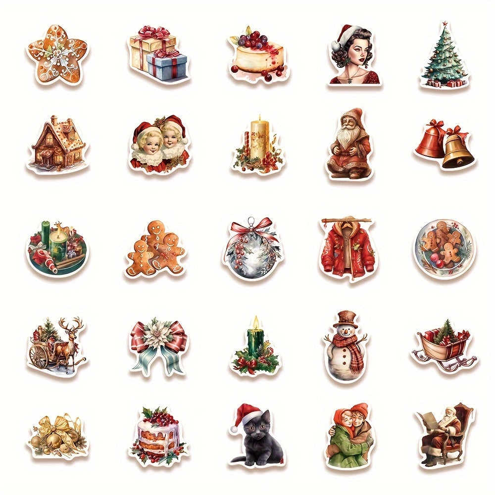 50pcs Christmas Stickers for Phone Case Suitcase Christmas Gift